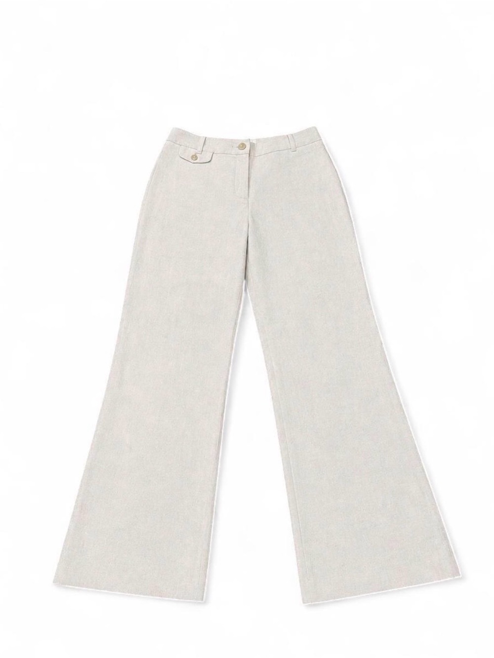 LOFT Julie Women’s Linen Blend Wide Leg Pants Size 6 Beige